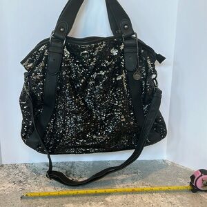 Black sequin hobo bag!!!